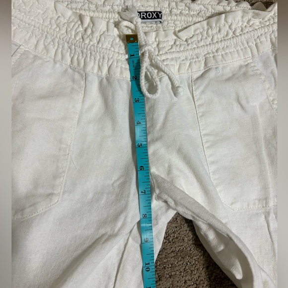 Roxy Off-White Linen Pants - Picture 7 of 9